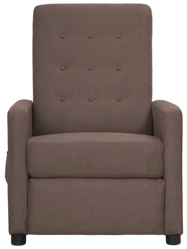 338988 vidaXL Fotoliu rabatabil, gri taupe, material textil