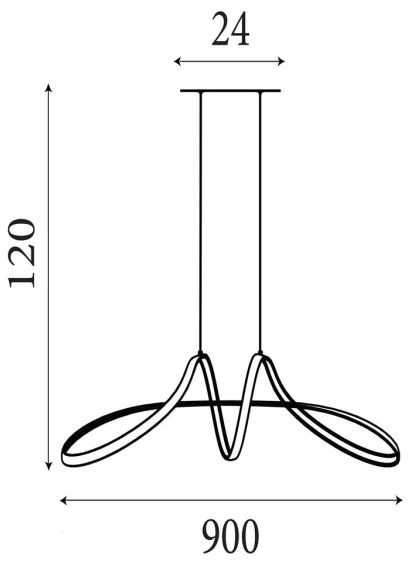 Searchlight 36524GY - Lustră LED reglabilă suspendată pe cablu MAISIE LED/41W/230V