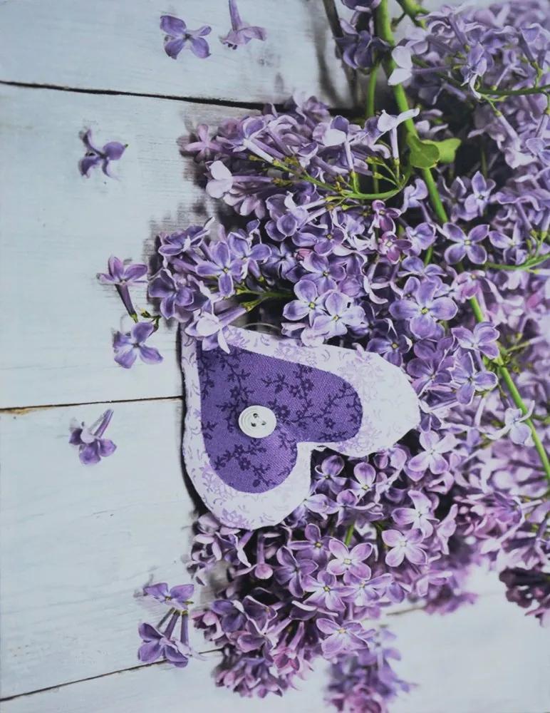 Falc Tablou pe pânză - Purple heart, 60x80 cm