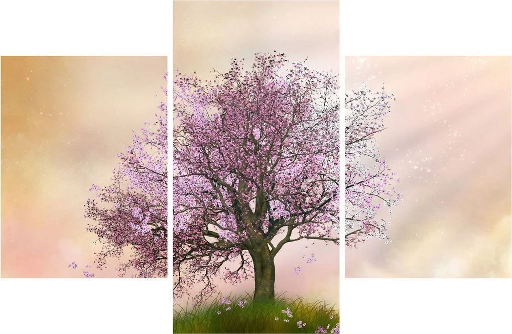 Tablou - Copacul înflorit în deal (90x60 cm)