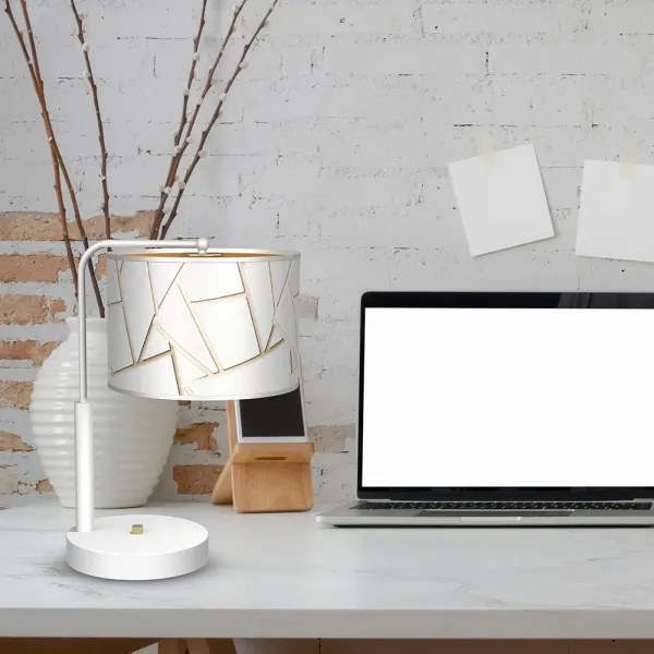 Lampă de masă ZIGGY 1xE27/60W/230V alb/aurie