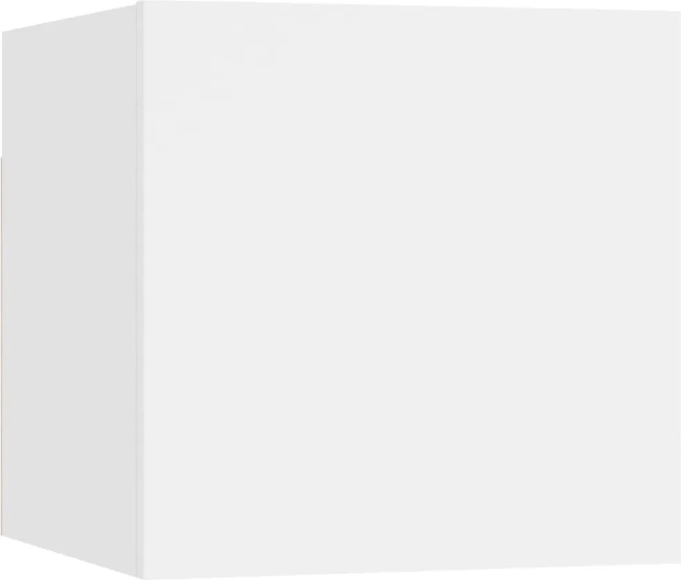 vidaXL Noptieră, alb, 30,5x30x30 cm, lemn prelucrat