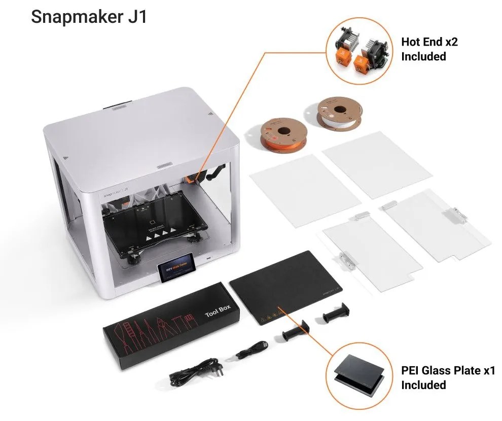 SNAPMAKER J1S IDEX FDM 3D PRINTER