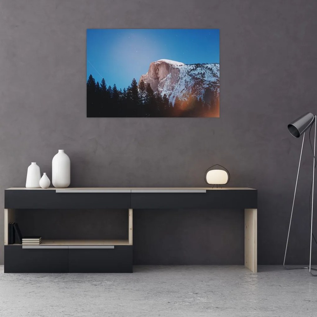 Tablou - Crestele munților noaptea (90x60 cm)