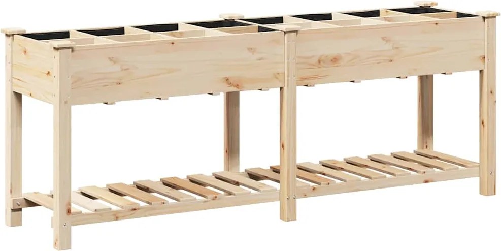 vidaXL Vază pentru Grădină Bej 203,5 x 53 x 76,5 cm Lemn de Brad Solid