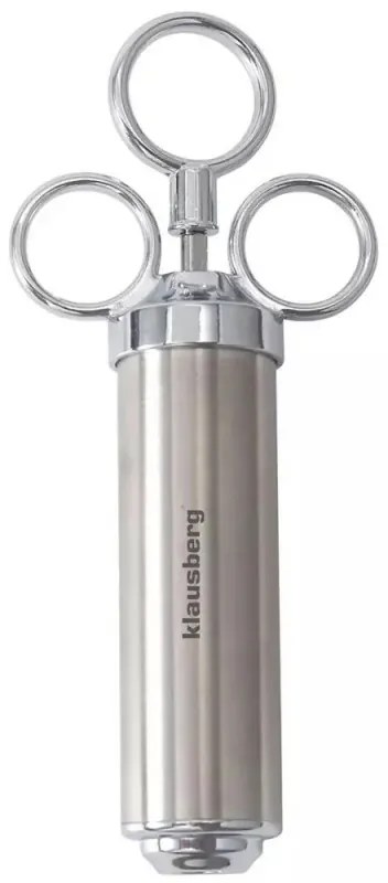 Seringa pentru marinat carne Klausberg KB 7842, 60 ml, 3 ace, Otel inoxidabil, Fara BPA, Argintiu