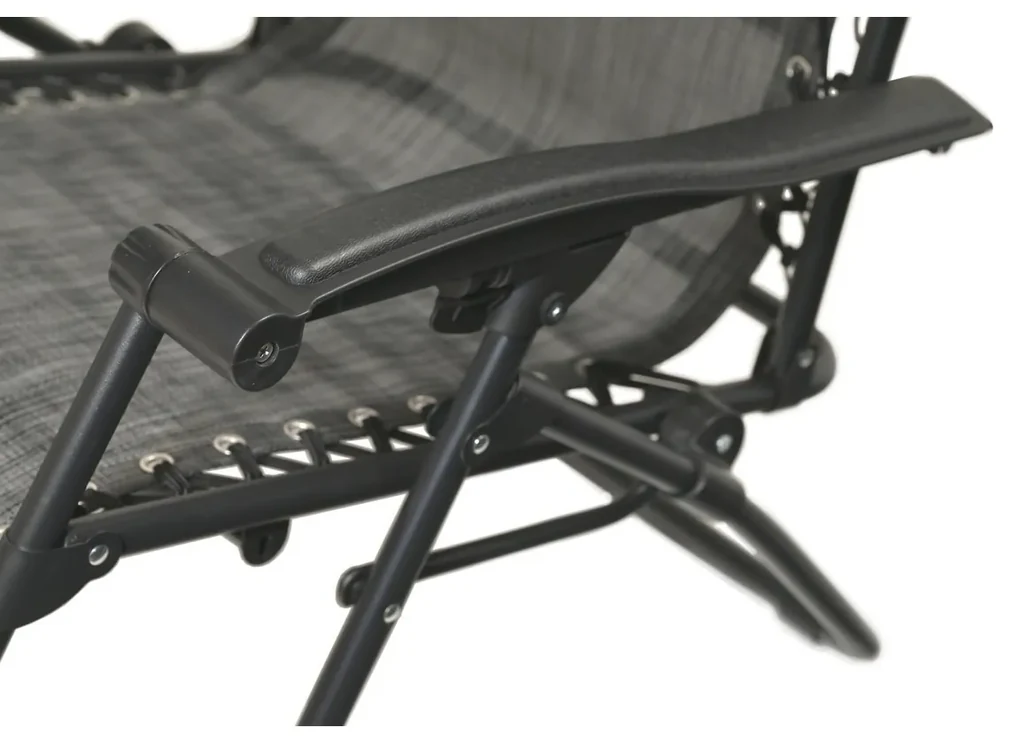 Cattara 13520 Șezlong pliabil Alicante, antracit,150 x 66 cm