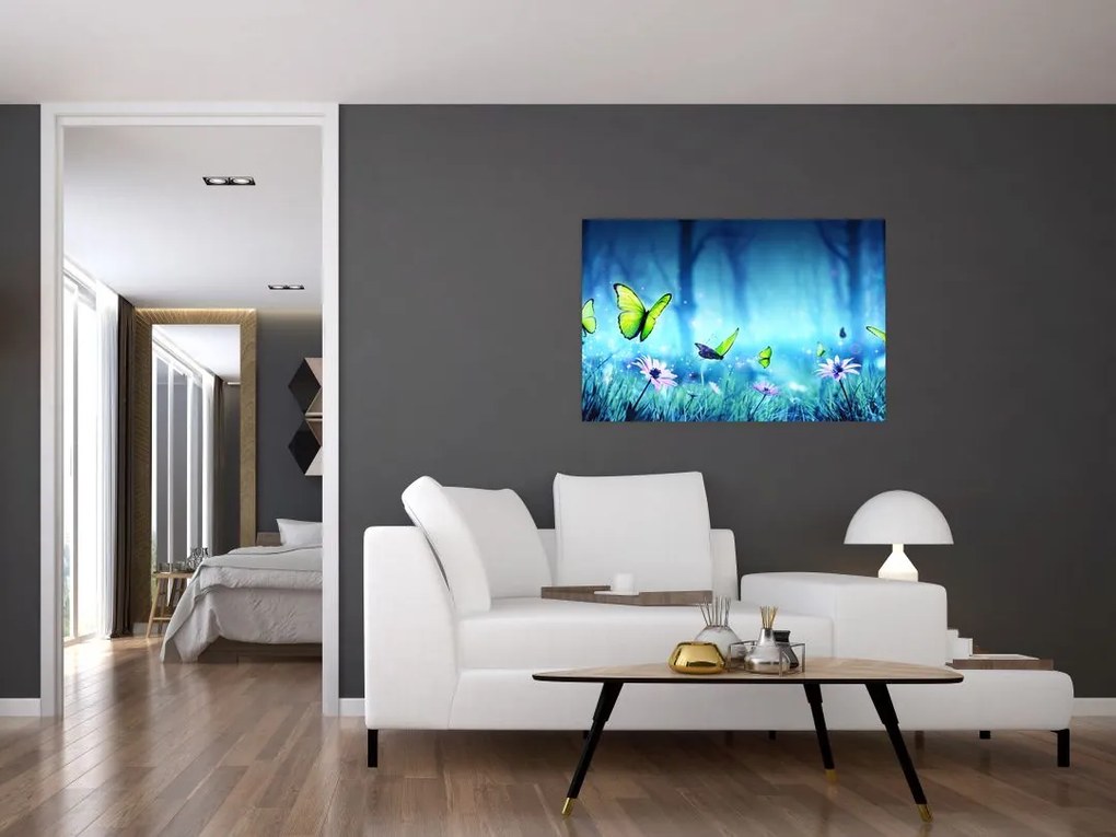 Tablou - Poiană mistică de pădure (90x60 cm)
