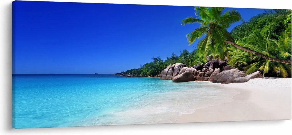 Tablou cu plaja pe insula Praslin (120x50 cm)