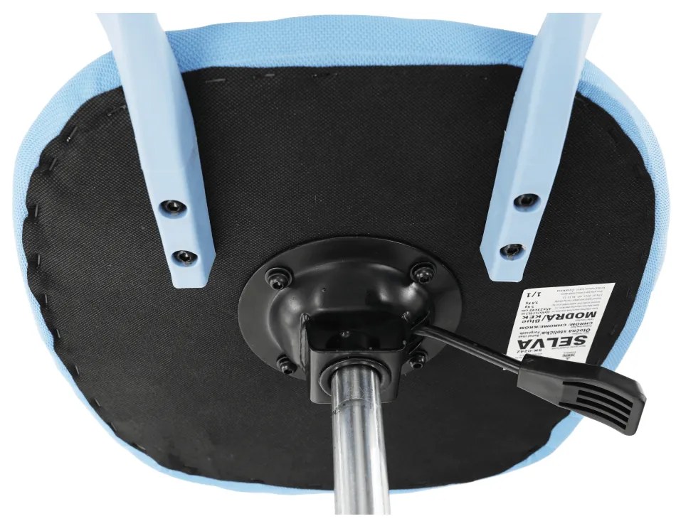 Scaun rotativ, SELVA, albastru/crom