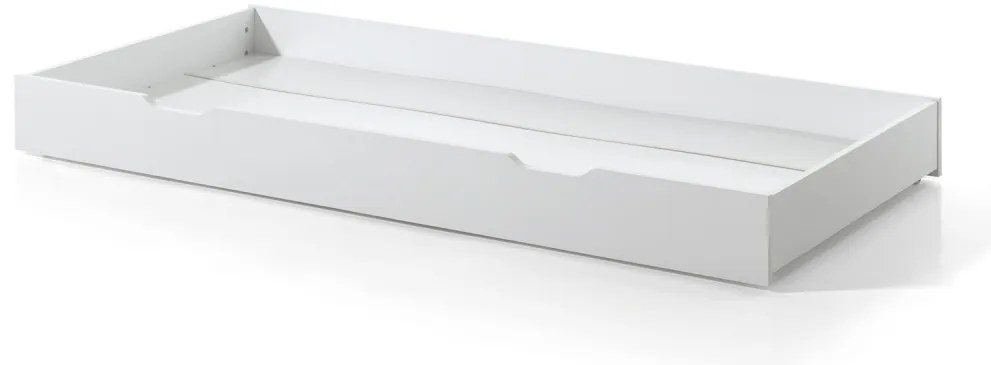 Sertar Pat, Alb, 90 x 190 cm (Pin Masiv) – DALLAS – Vipack