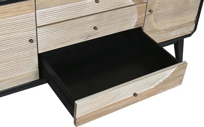 Comoda TV natur si neagra , din lemn „Rustic Charm”