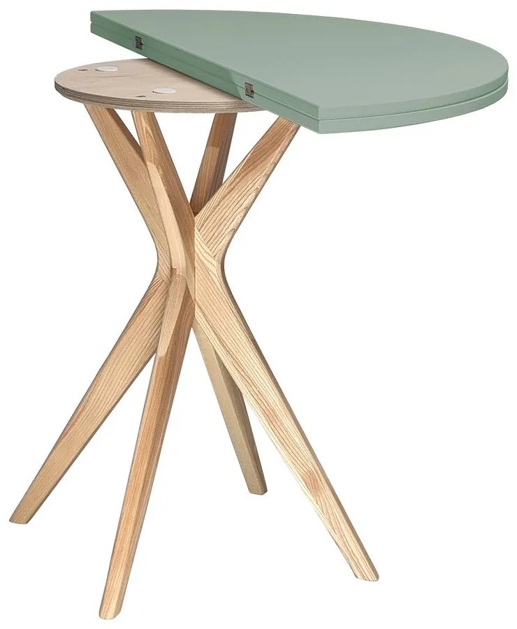 Masă de dining rotundă extensibilă 45x90 cm Jubi – Ragaba