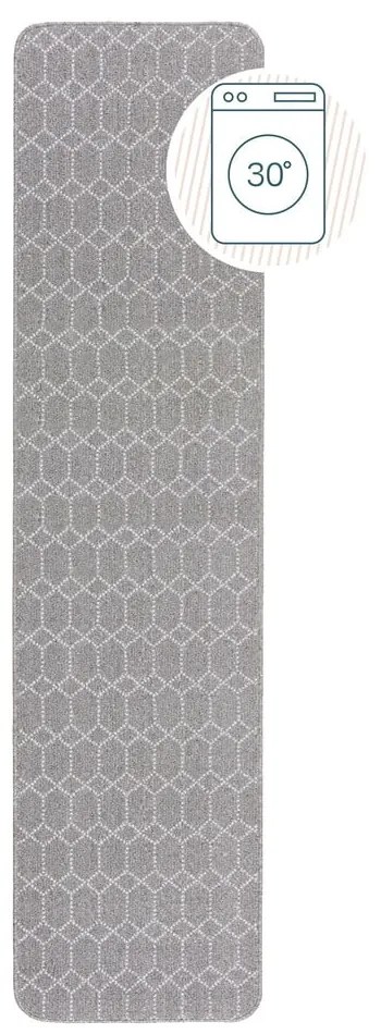 Covor tip traversă gri deschis lavabil 57x230 cm Argyll – Flair Rugs