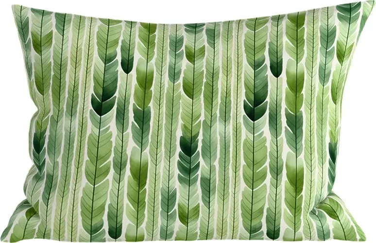 Set lenjerie de pat din polibumbac GREEN TREES POLY verde + fata de perna 50 x 70 cm GRATUIT