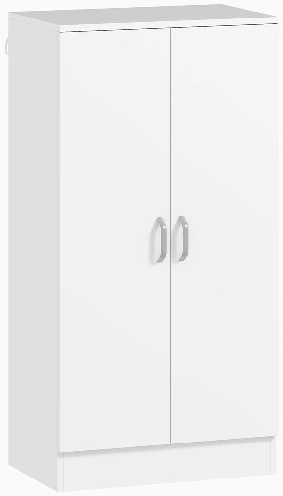 HOMCOM Raft de pantofi cu balamale Soft-Close, rafturi reglabile, dulap de 6 nivele pentru hol, intrare, pentru 14 perechi, 55 x 35 x 108 cm, placaj, Alb | Aosom Romania