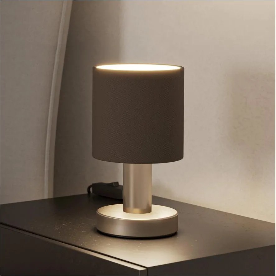 Eglo 31842 - Lampă de masă MONTETTO 1xE14/40W/230V maro/crom mat