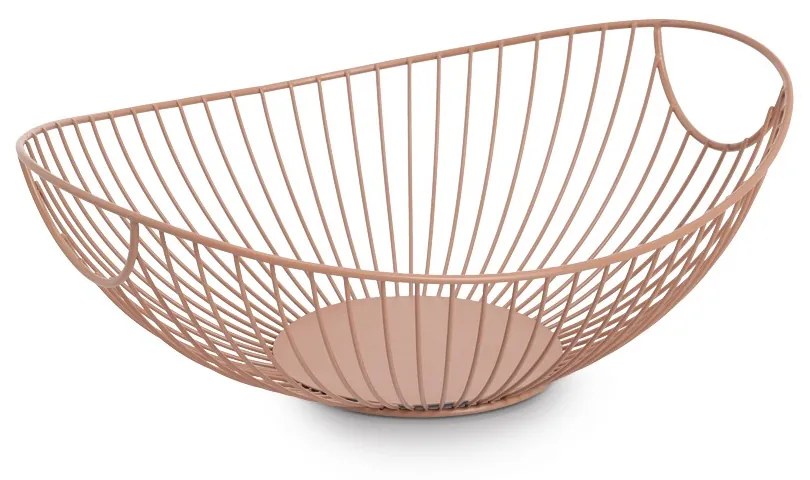Fructiera Coral line, metalica, maro, 33 x 26 x 11,5 cm