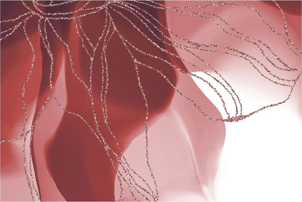 Tablou - Floare abstractă roșie N⁰1 (90x60 cm)
