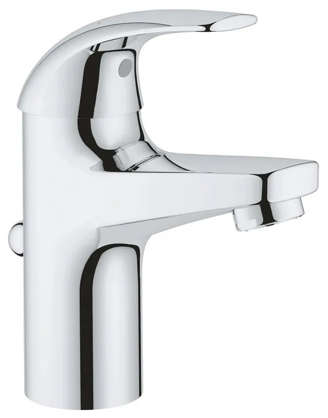 Baterie lavoar monocomanda Grohe Baucurve crom lucios cu ventil