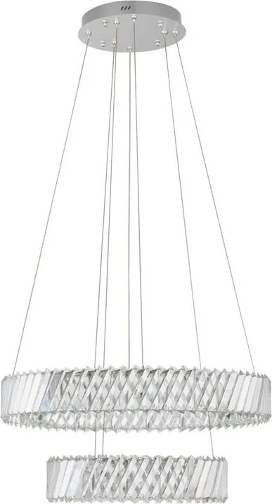 Lustra suspendata LED, cristale sticla ARIETTA 60cm