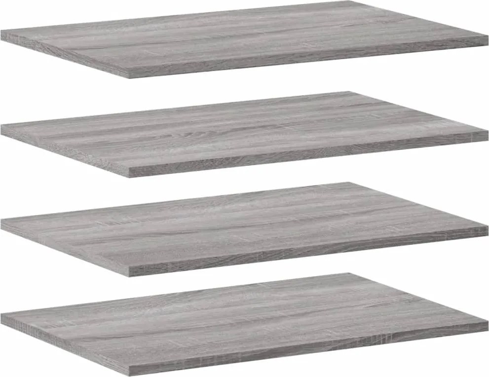 vidaXL Rafturi de perete, 4 buc., gri sonoma, 60x40x1,5 cm, lemn