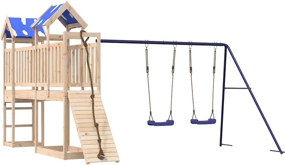 vidaXL Set de joacă pentru exterior, lemn masiv de pin