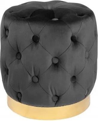 Taburete Modern Barock 35cm, negru/ auriu