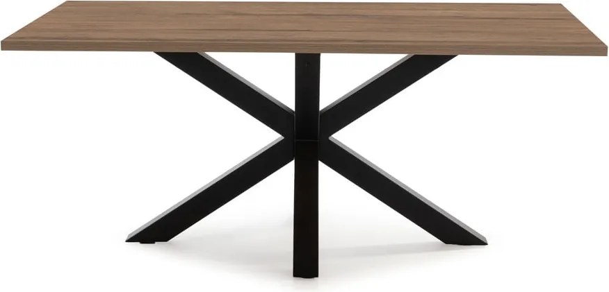 Masă de dining cu blat cu aspect de lemn de nuc 100x180 cm Comba – Marckeric