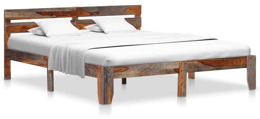 288413 vidaXL Cadru de pat, 180 x 200 cm, lemn masiv de sheesham