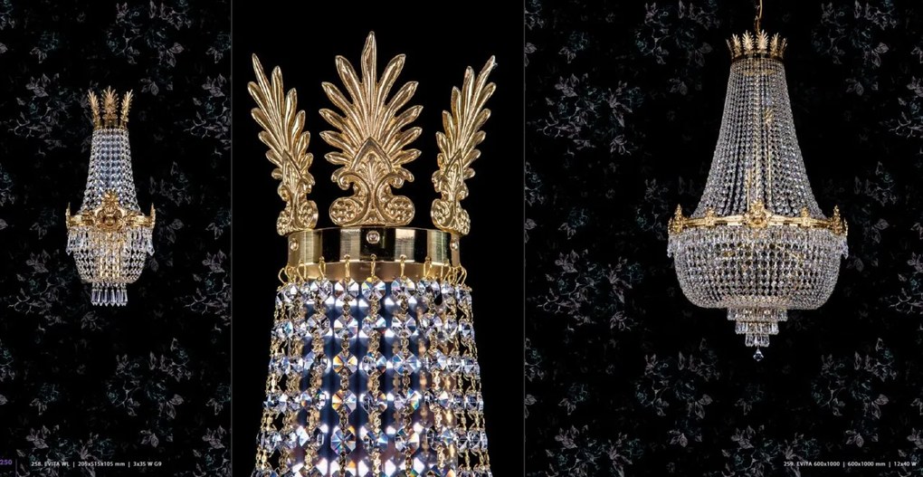 Aplica de perete eleganta, Cristal Bohemia Exclusive EVITA WL