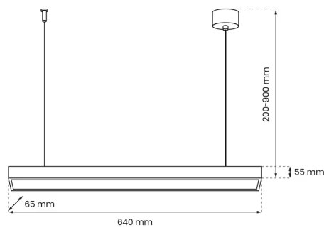 Lustr pe cablu LUNGO T8 1xG13/9W/230V negru