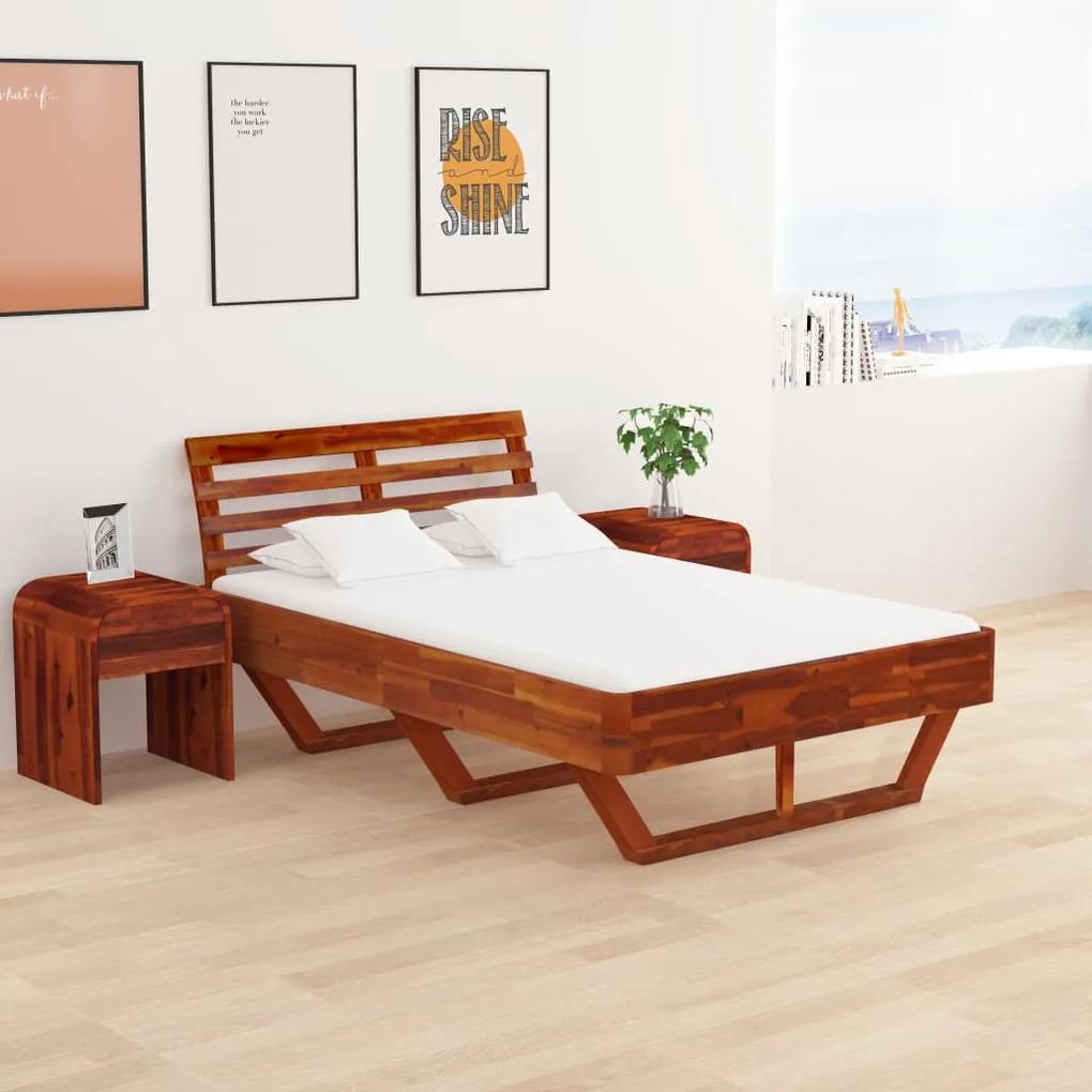 288311 vidaXL Cadru de pat, 120 x 200 cm, lemn masiv de acacia