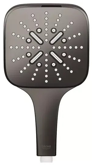 Para de dus Grohe Rainshower SmartActive 130 Cube 3 functii antracit lucios Hard Graphite