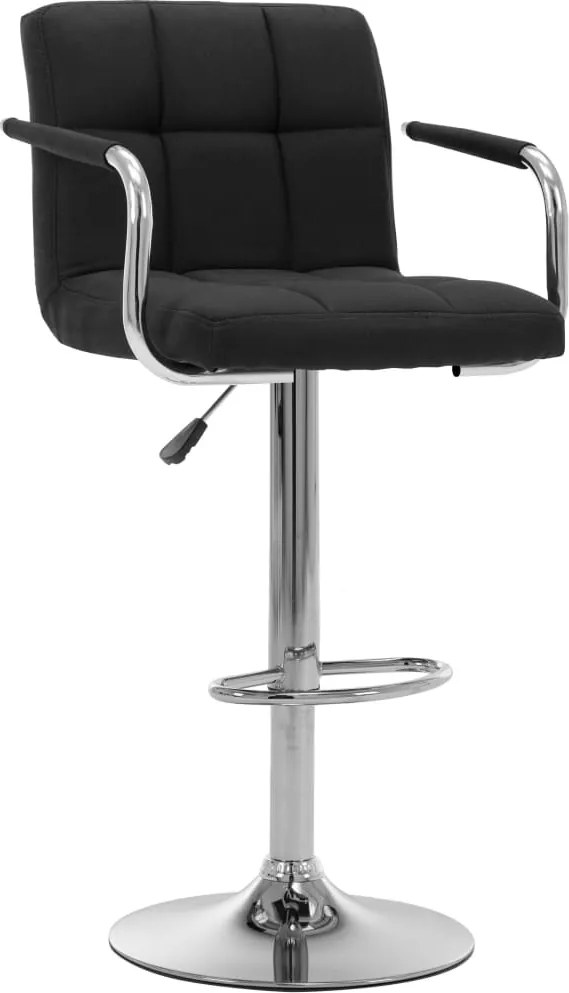 vidaXL Scaun de bar, negru, material textil