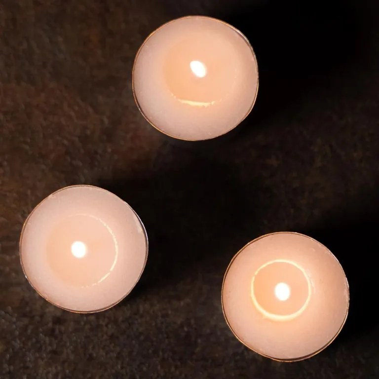 Lumini  albe, fără parfum, albe 100 buc, 8 ore de ardere