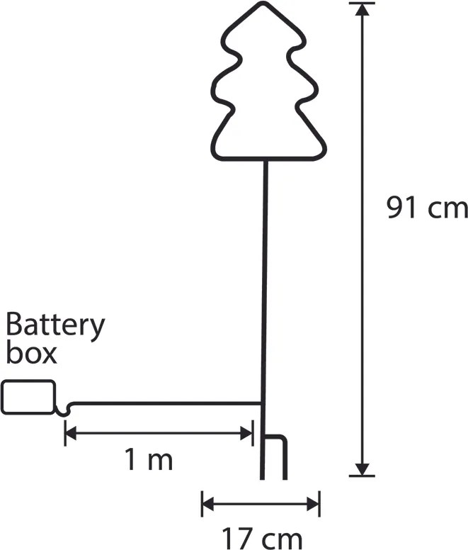 Spot de sol neon de Crăciun Brad verde incl. LED cu temporizator IP44 - Fura