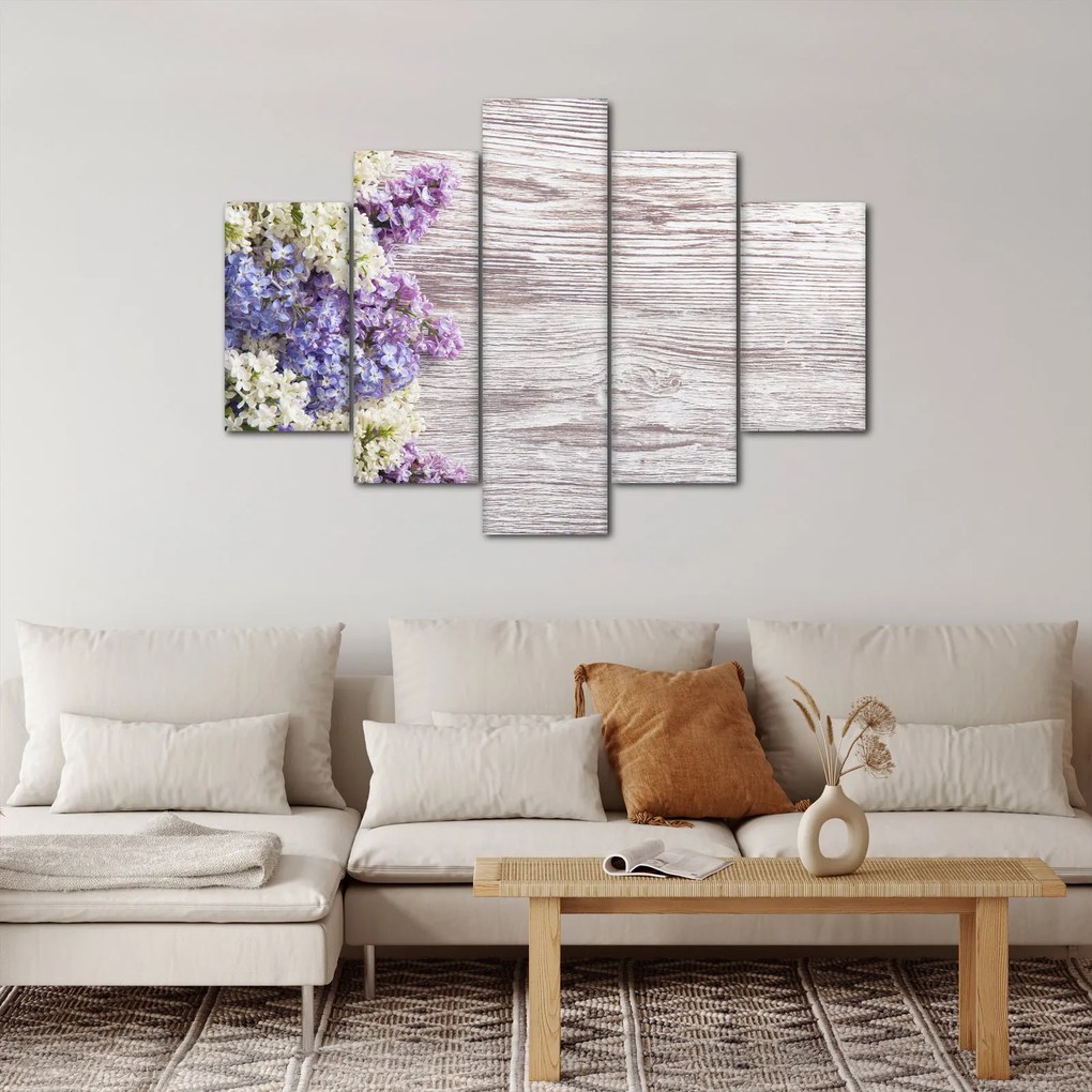 Tablou - Liliac pe lemn (150x105 cm)
