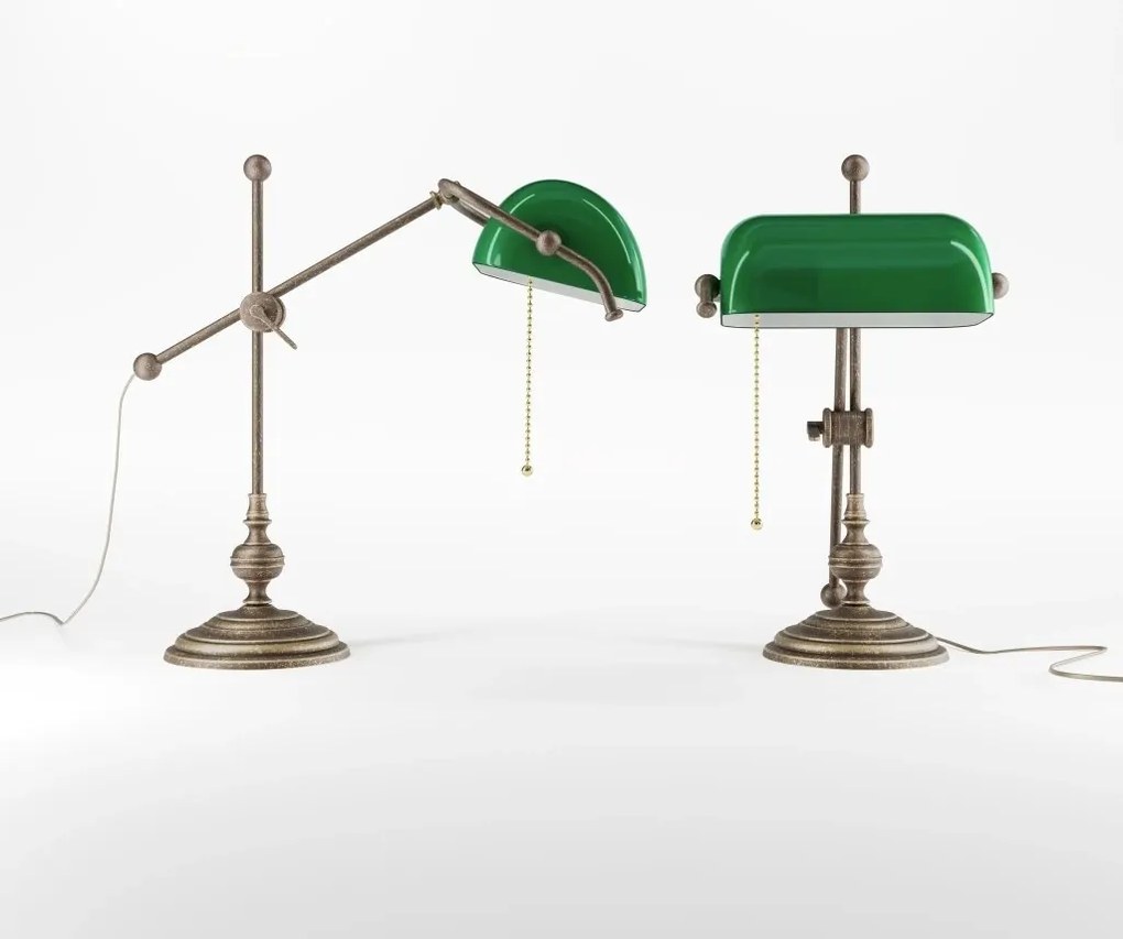 Lampa de birou din alama design clasic Banker