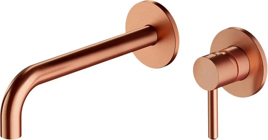 Baterie lavoar incastrata Omnires Y monocomanda finisaj cupru periat cu corp ingropat