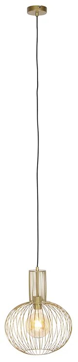 Lampă suspendată de design aurie - Wire Bake