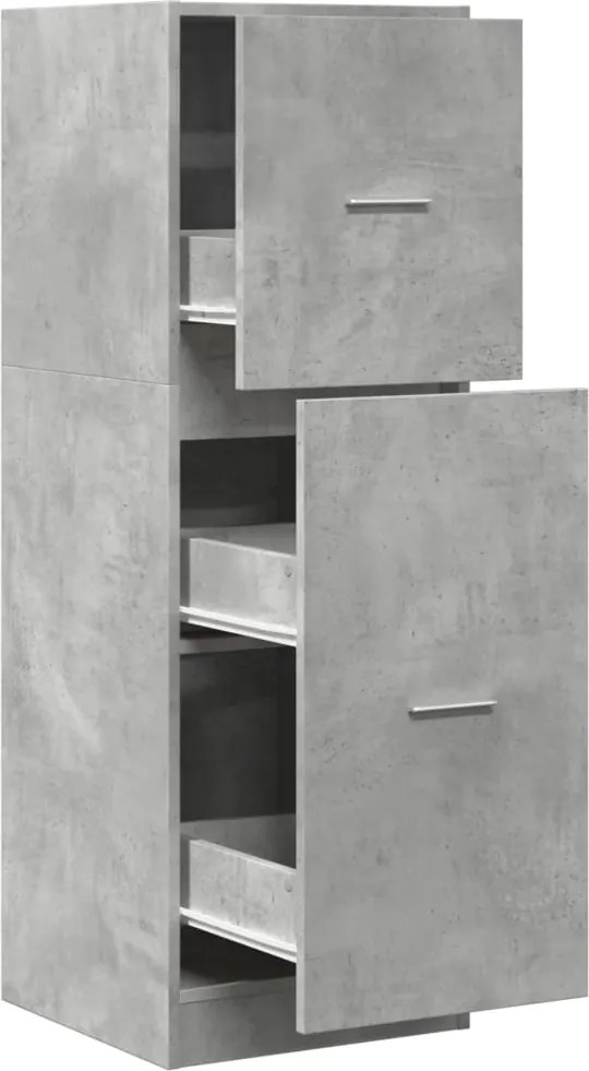 vidaXL Dulap de farmacie, gri beton, 40x41x118 cm, lemn prelucrat