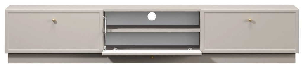 Dulap TV Lorini 200 cm cu sertare - cașmir / mânere aurii