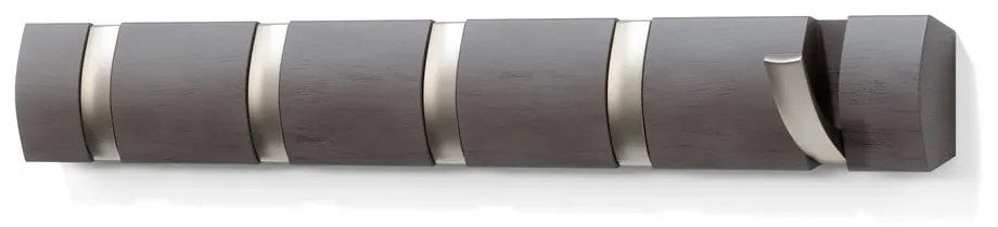 Cuier de perete gri din lemn masiv de plop Flip – Umbra