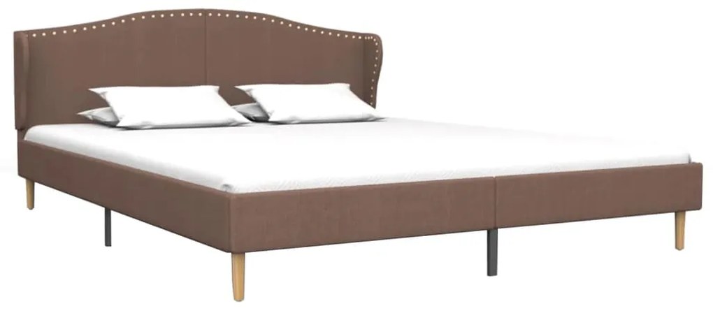 280656 vidaXL Cadru de pat, maro, 180 x 200 cm, material textil
