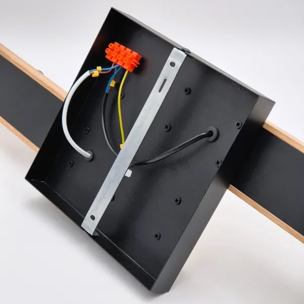 Lustră aplicată MATTE 2xE27/15W/230V + 3xG9/5W/230V negru/stejar