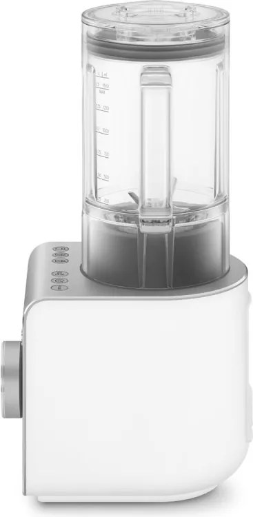 Blender Smeg Collezione BLC02WHMEU, 1400 W, 1,5 l, 22 000 rpm, 5 programe, 9 viteze, Măcinare gheață, Oțel inoxidabil, Alb/Inox