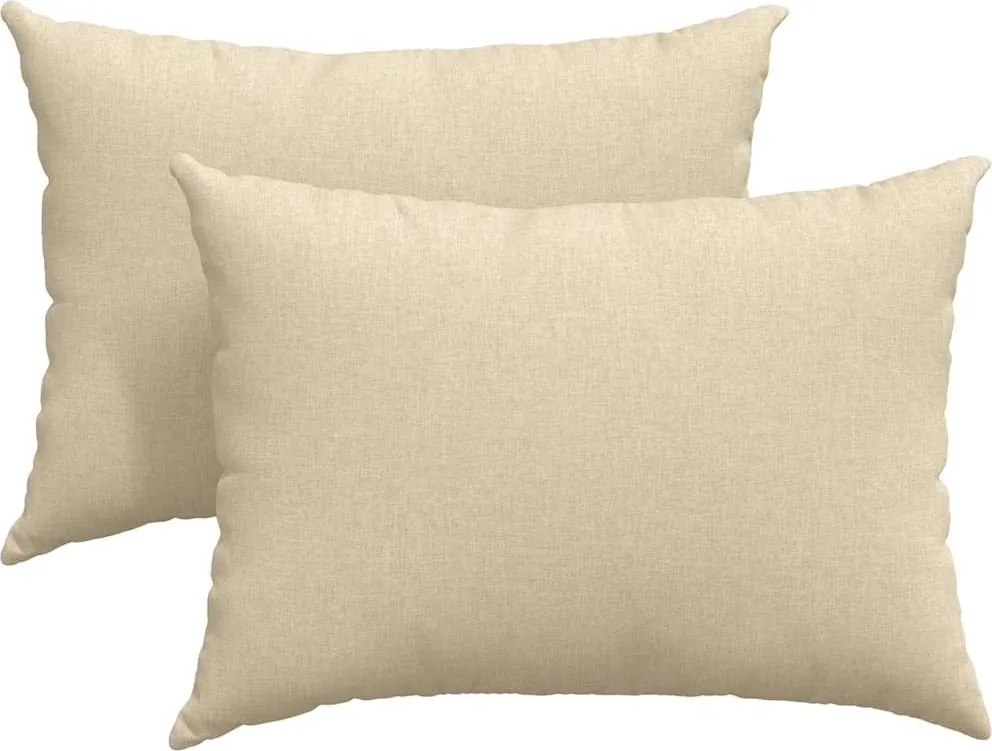 vidaXL Perne pentru canapea 2 pcs Crem 70 x 50 cm țesătură