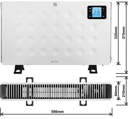 Convector cu aer cald ECG TK 2080 DR White