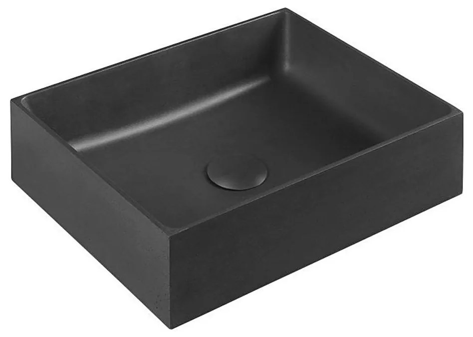 Sapho - Lavoar pentru blat FORMIGO 47,5 x 36,5 cm beton/negru